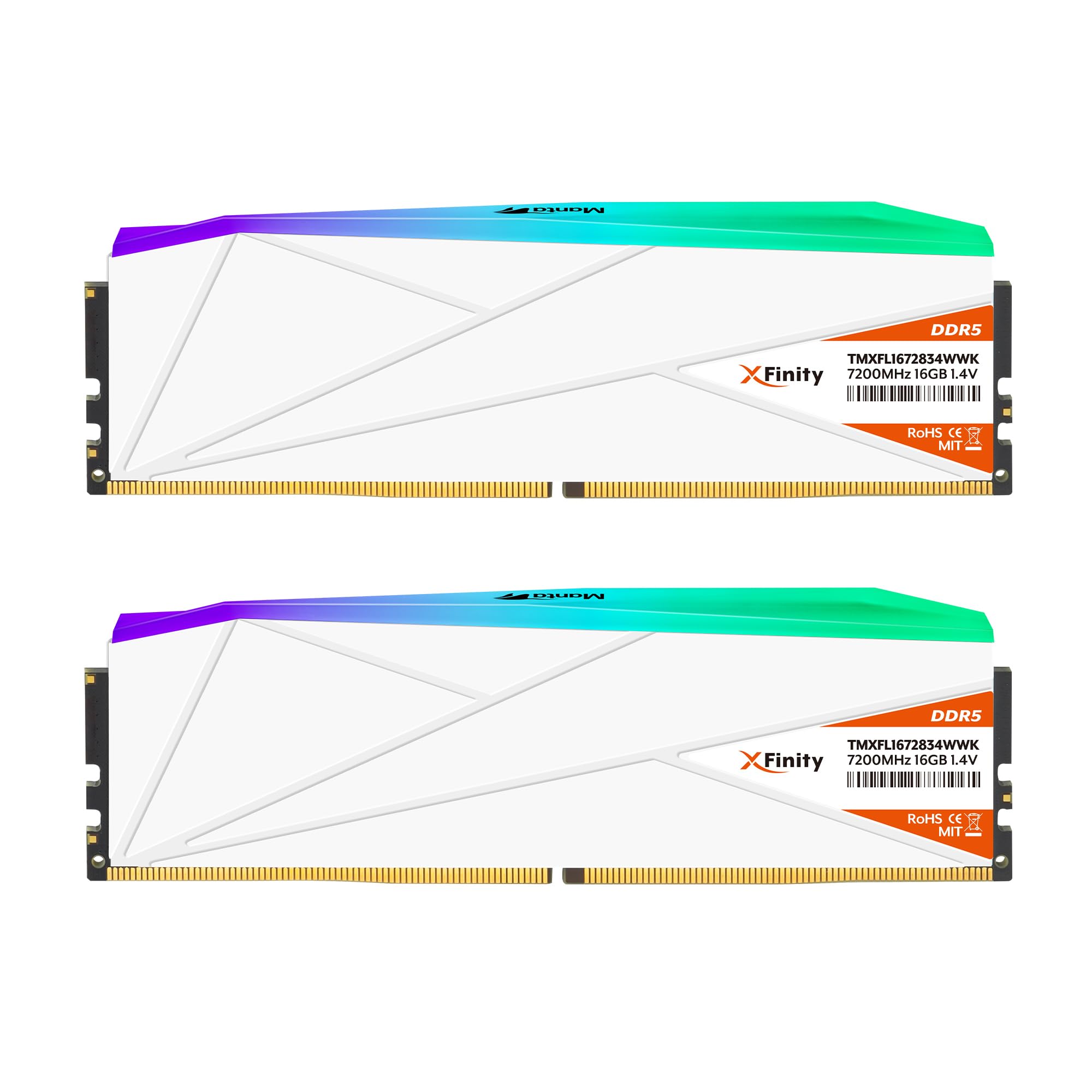 V-Color Manta XFinity RGB DDR5 32GB (16GBx2) 7200MHz CL34